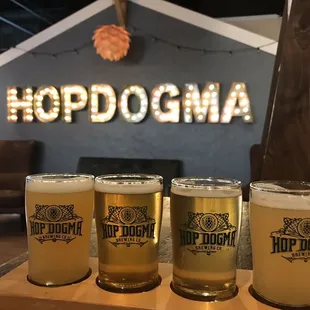 Our beer flight