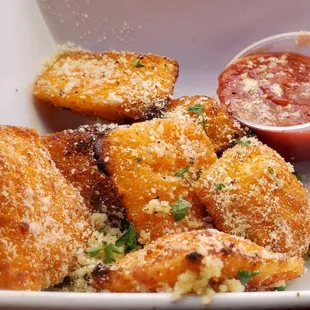 Woodfired Ravioli w/ Jalapeño Cheese.  Cheese was so creamy!