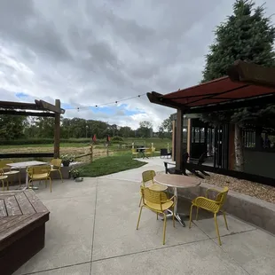 Outdoor patio seating