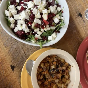 Sweet Beet Salad &amp; side of Harvest Root Hash