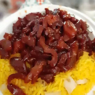 Lunch order boneless spareribs.