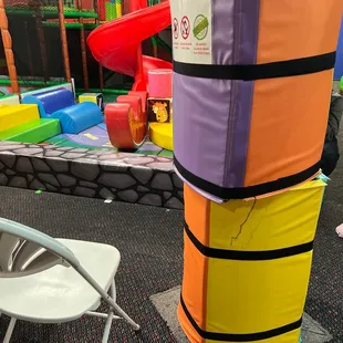 Seating area in front of a toddler play area (Hey Dads, tried to not get you in the shot! )