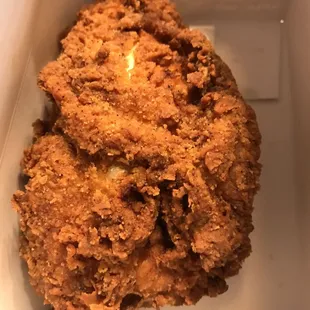 Huge fried chicken breast