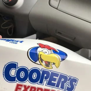 a close up of a box of cooper&apos;s express