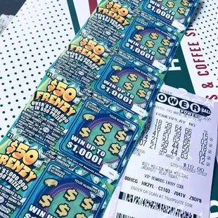 Lottery Tickets and scratch offs sold here
