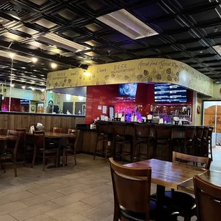 the inside of a restaurant