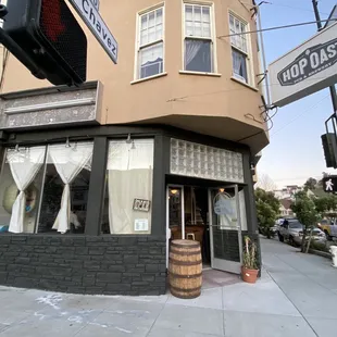 the outside of the building