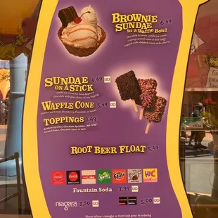 brownie sundae and waffle cone