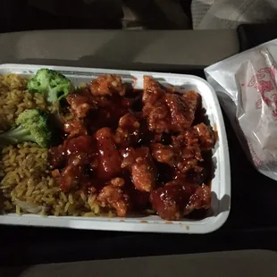Gen tso chicken combo