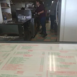 a menu on a table in a restaurant