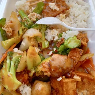 Tofu with Mixed Vegetables and Garlic Sauce