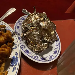 Foil wrapped chicken