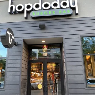 Door to Burger and Brew Heaven