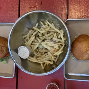 Parmesan Truffle Fries, El Diablo, Cheeseburger