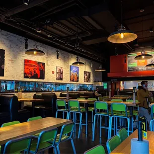 the interior of the restaurant