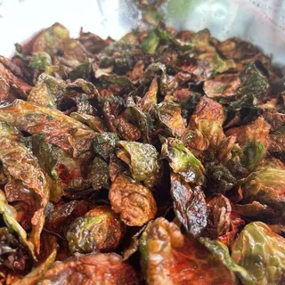 Hot Honey & Sage Brussels Sprout Leaves