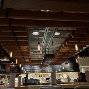 the interior of the restaurant