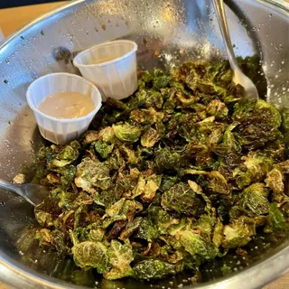 Hot Honey & Sage Brussels Sprout Leaves