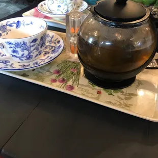 Afternoon tea with my wife.