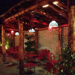 Patio pergola. Made from Ruidoso pine logs.