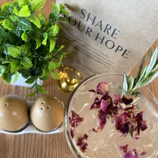 Peach &amp; Rose Punch and table setting