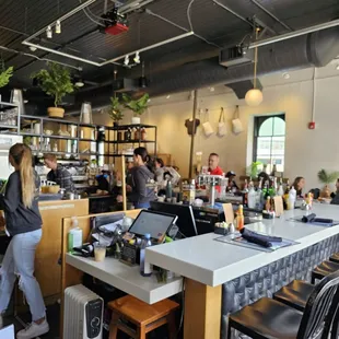 people eating and drinking