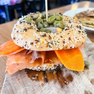 Bourbon Smoked Salmon Toast