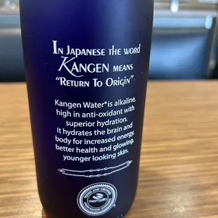 Delicious Alkaline water. Yes, you can taste the difference!