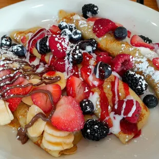 Crepe sampler platter