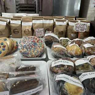 Gluten free cookies (2 flavors) in the back