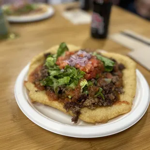 Navajo taco, extra meat