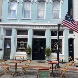 Love the seating outside!