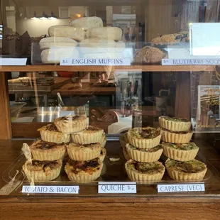 a display of pies