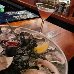 oysters and mussels, drink