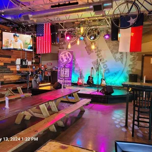 the inside of a pub