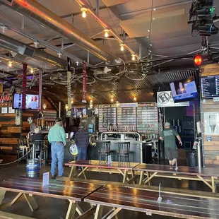 the inside of a brewery