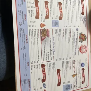 Full menu