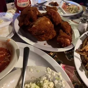 a table full of food