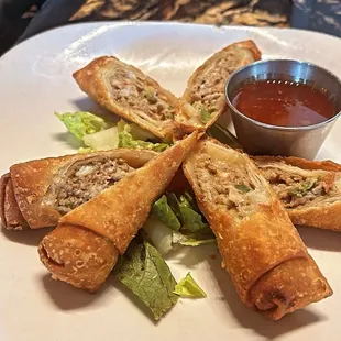 Philly egg rolls, solid choice during happy hour, not worth the regular price though.