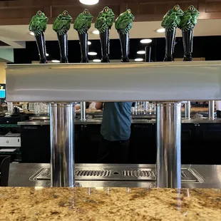  row of beer taps
