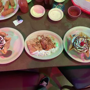 plates of food on a table