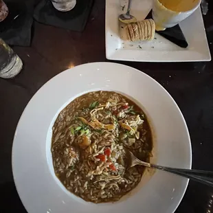 Gumbo and Pimento cheese dip