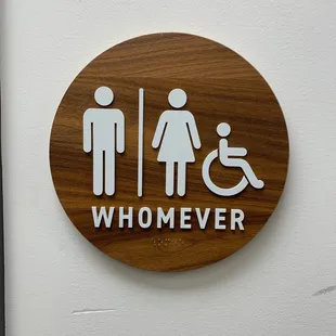 Bathroom sign