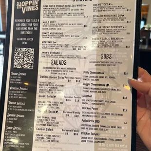 Hoppin' Vines Menu !