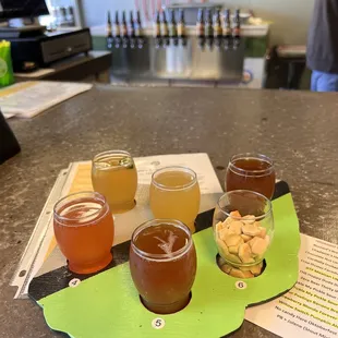 a variety of beers