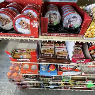 a display of holiday treats