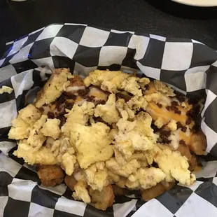 Loaded breakfast tots