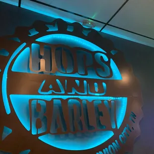 a sign for hops and barley