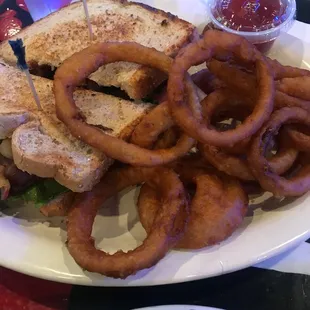 BLT and onion rings.