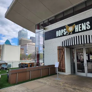 the outside of the building